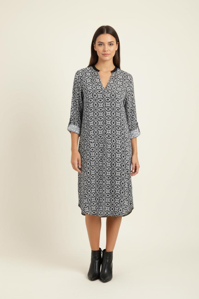 Robe Midi Noire et Blanche - Taille XL/42 de la marque Stella Forest | PARAD84806 - Vendu par Paradigme - Image 1