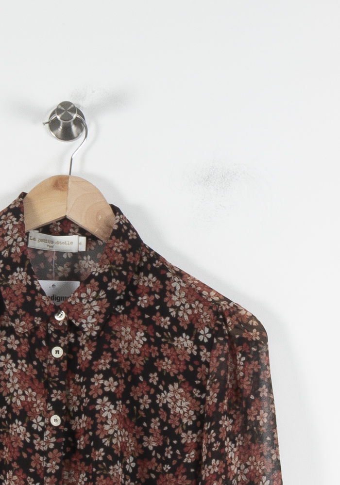 Chemise Fleurie Noire et Rouge - Taille L/40 de la marque La Petite Etoile | PARAD84809 - Vendu par Paradigme - Image 3