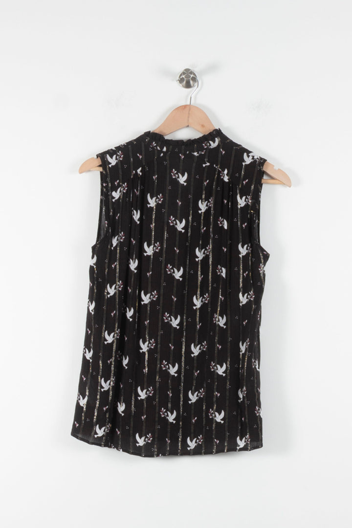 Blouse Noire et Blanche - Taille S/36 de la marque Caroll | PARAD84822 - Vendu par Paradigme - Image 4
