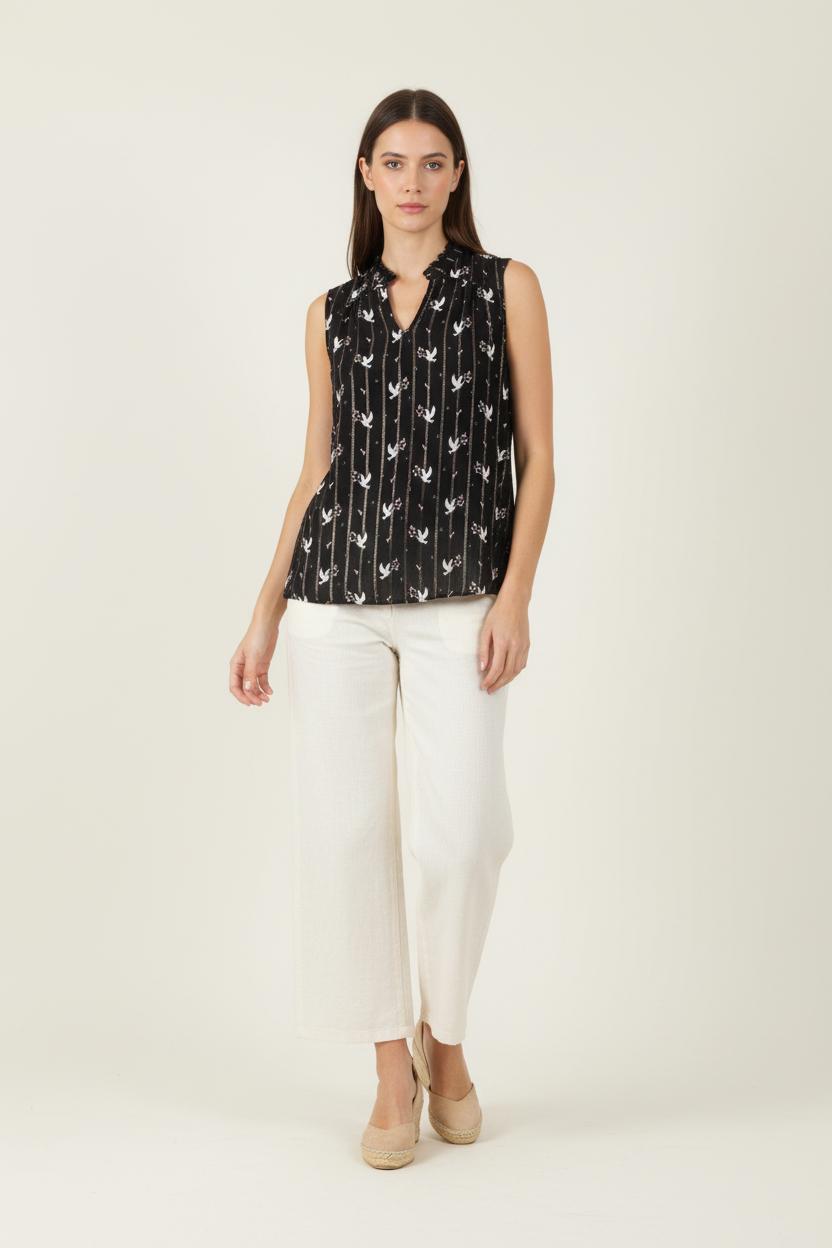 Blouse Noire et Blanche - Taille S/36 de la marque Caroll | PARAD84822 - Vendu par Paradigme - Image 1
