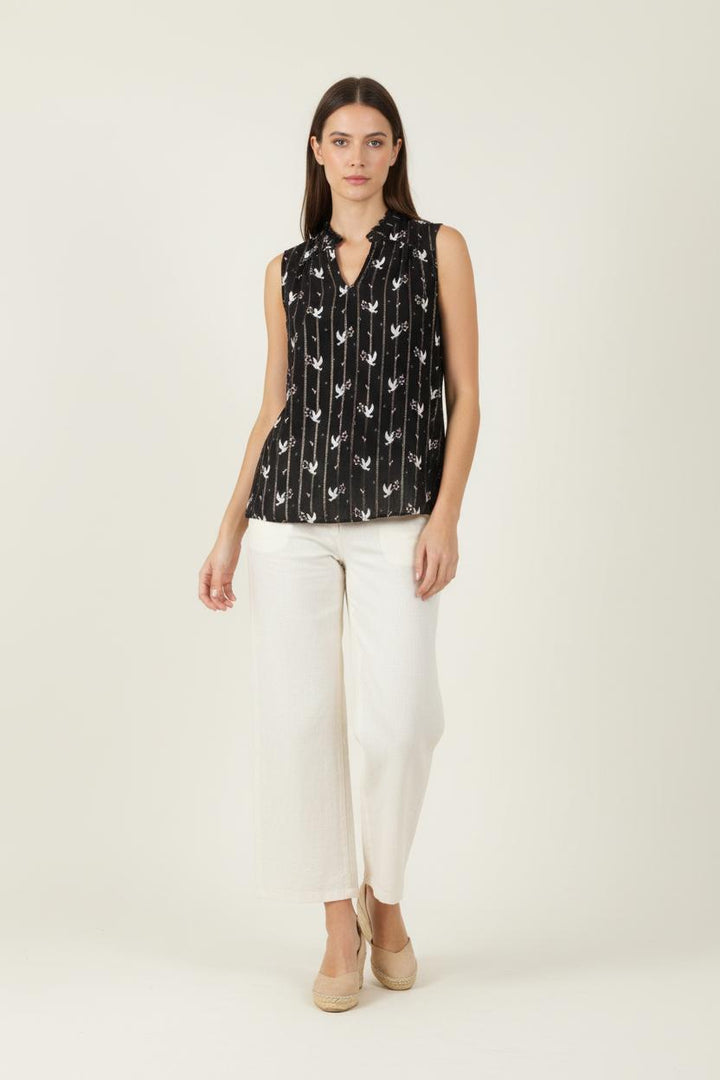 Blouse Noire et Blanche - Taille S/36 de la marque Caroll | PARAD84822 - Vendu par Paradigme - Image 1