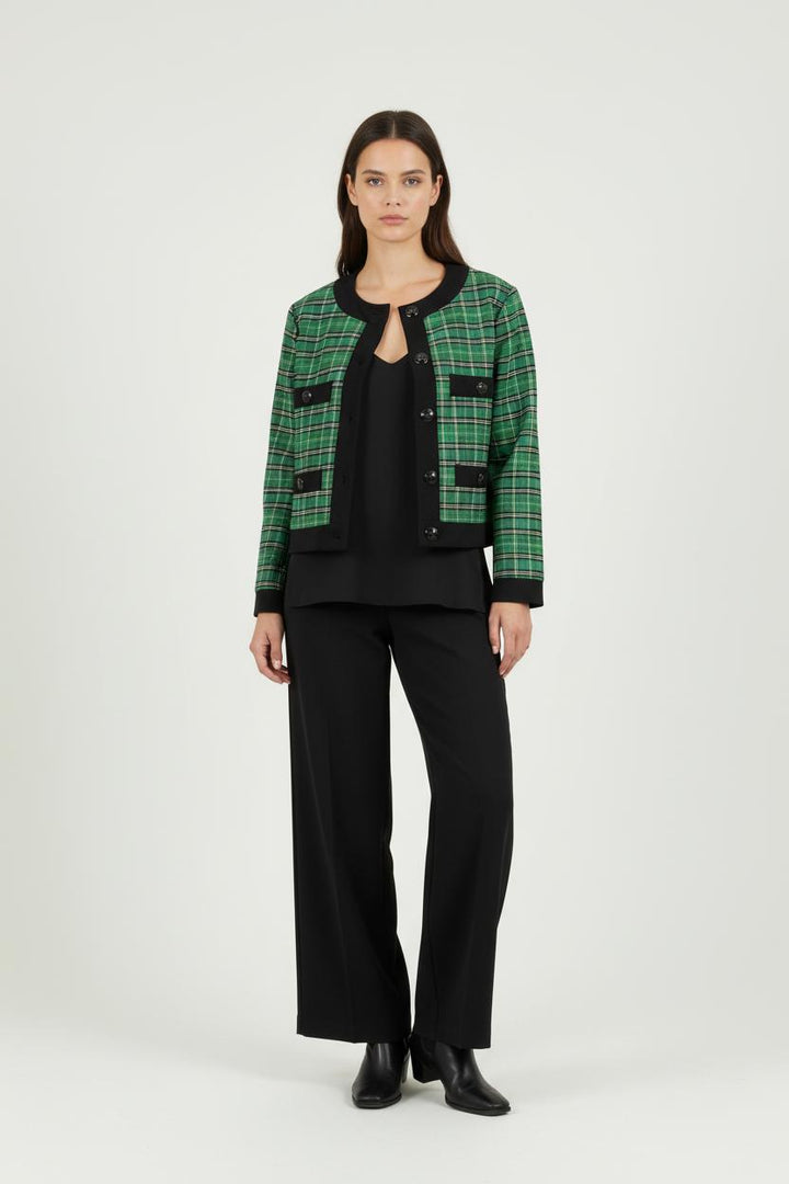 Veste Courte Verte et Noire - Taille M/38 de la marque Maje | PARAD84829 - Vendu par Paradigme - Image 1