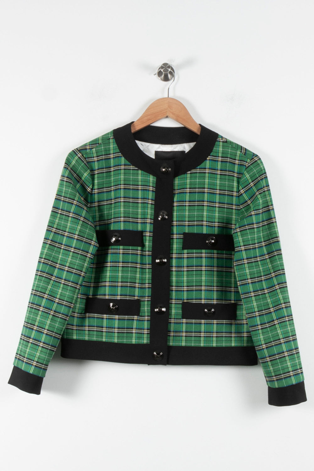 Veste Courte Verte et Noire - Taille M/38 de la marque Maje | PARAD84829 - Vendu par Paradigme - Image 2