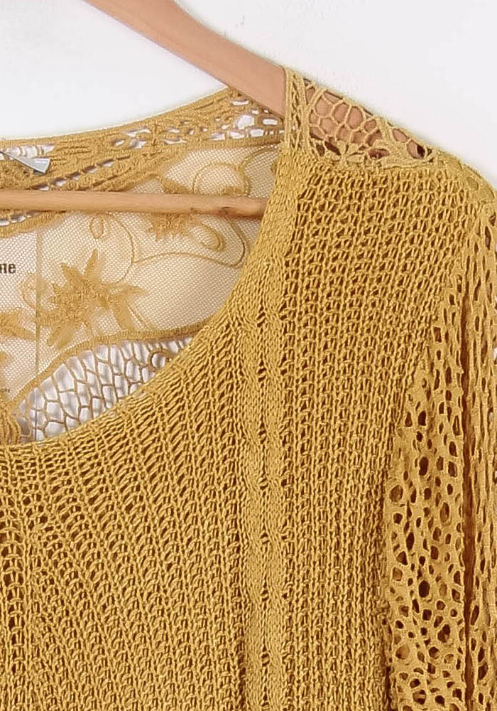 Blouse Jaune - Taille L/40 de la marque Sud express | PARAD84846 - Vendu par Paradigme - Image 3