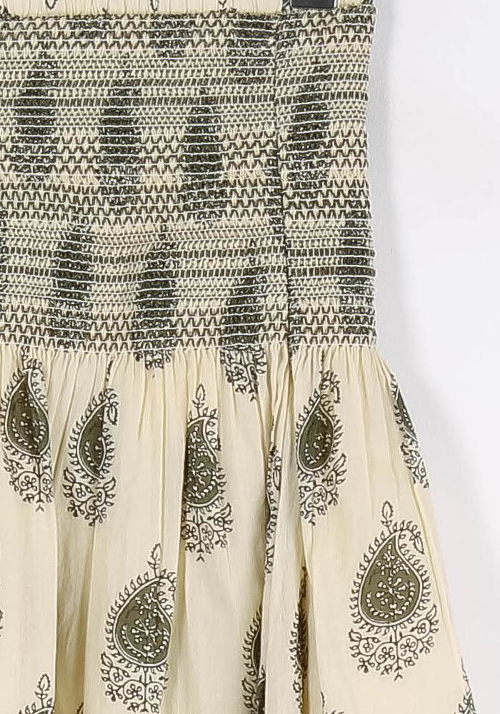 Jupe Courte Beige et Verte - Taille S/36 de la marque Bérénice | PARAD84873 - Vendu par Paradigme - Image 3