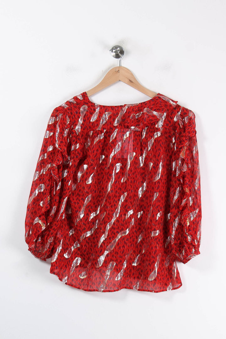 Blouse Rouge et Blanche - Taille S/36 de la marque ba&sh | PARAD84876 - Vendu par Paradigme - Image 4