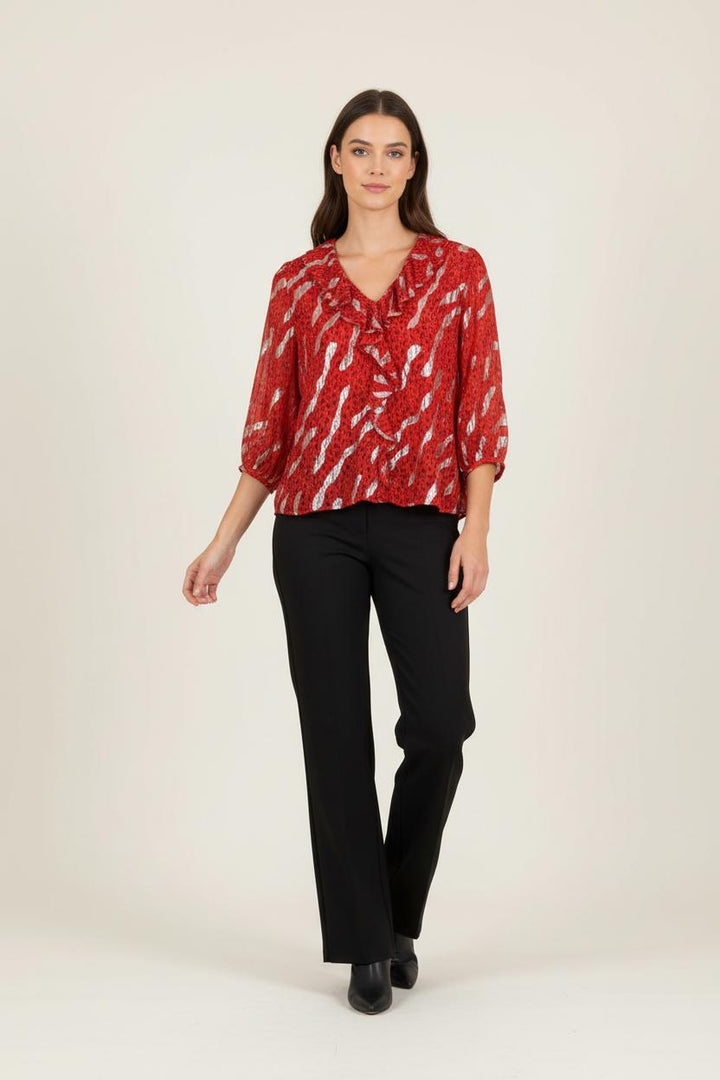 Blouse Rouge et Blanche - Taille S/36 de la marque ba&sh | PARAD84876 - Vendu par Paradigme - Image 1