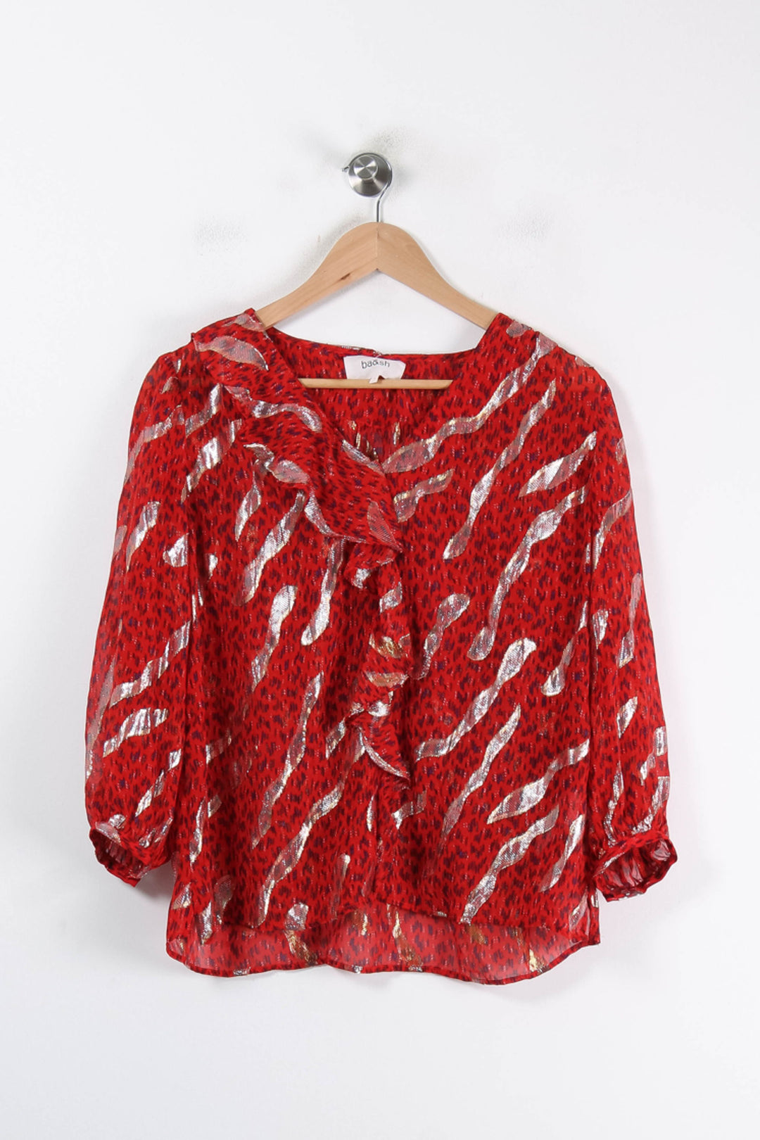 Blouse Rouge et Blanche - Taille S/36 de la marque ba&sh | PARAD84876 - Vendu par Paradigme - Image 2
