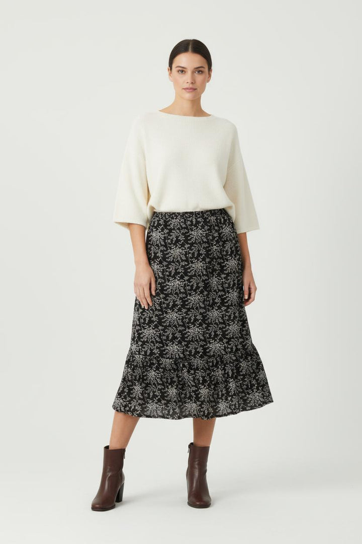 Jupe Midi Noire et Blanche - Taille M/38 de la marque Comptoir des Cotonniers | PARAD84904 - Vendu par Paradigme - Image 1