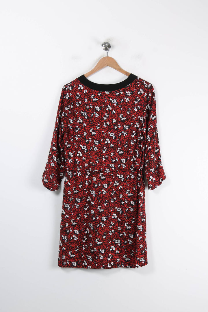 Robe Fleurie Bordeaux - Taille M/38 de la marque I.Code | PARAD84905 - Vendu par Paradigme - Image 4