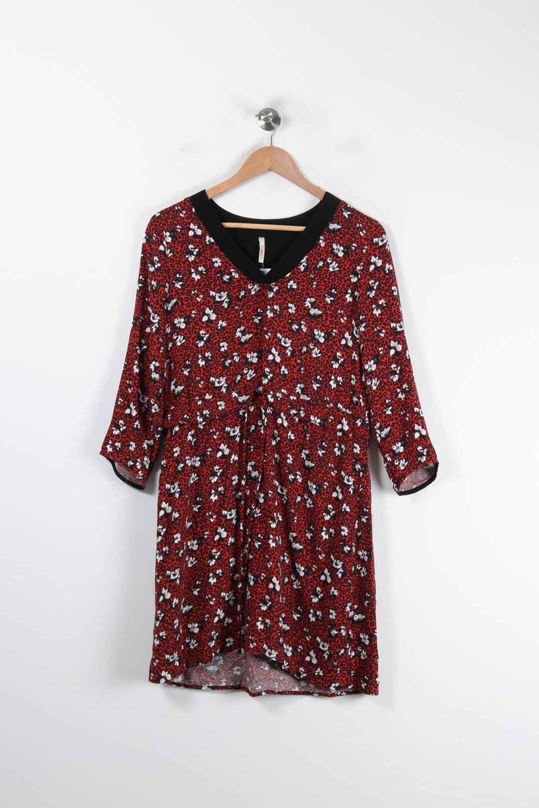 Robe Fleurie Bordeaux - Taille M/38 de la marque I.Code | PARAD84905 - Vendu par Paradigme - Image 2