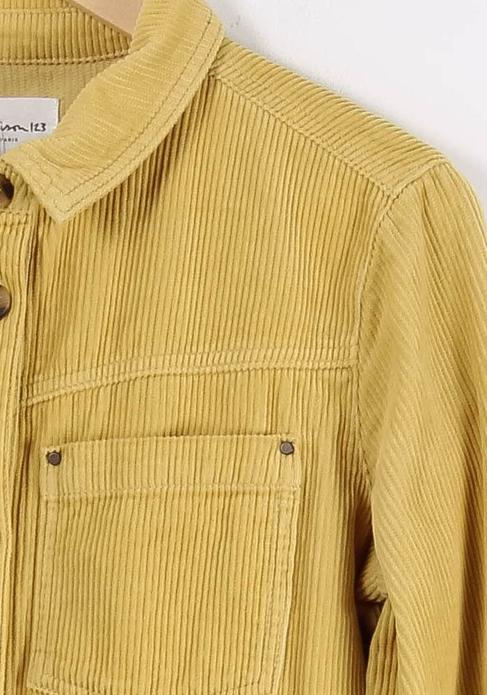 Surchemise Jaune - Taille S/36 de la marque Maison 123 | PARAD84930 - Vendu par Paradigme - Image 3