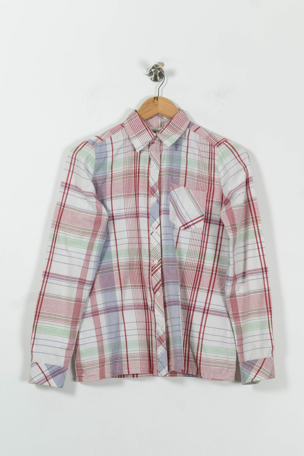 Chemise à Carreaux Blanche et Rouge - Taille S/36 de la marque Maje | PARAD84940 - Vendu par Paradigme - Image 2