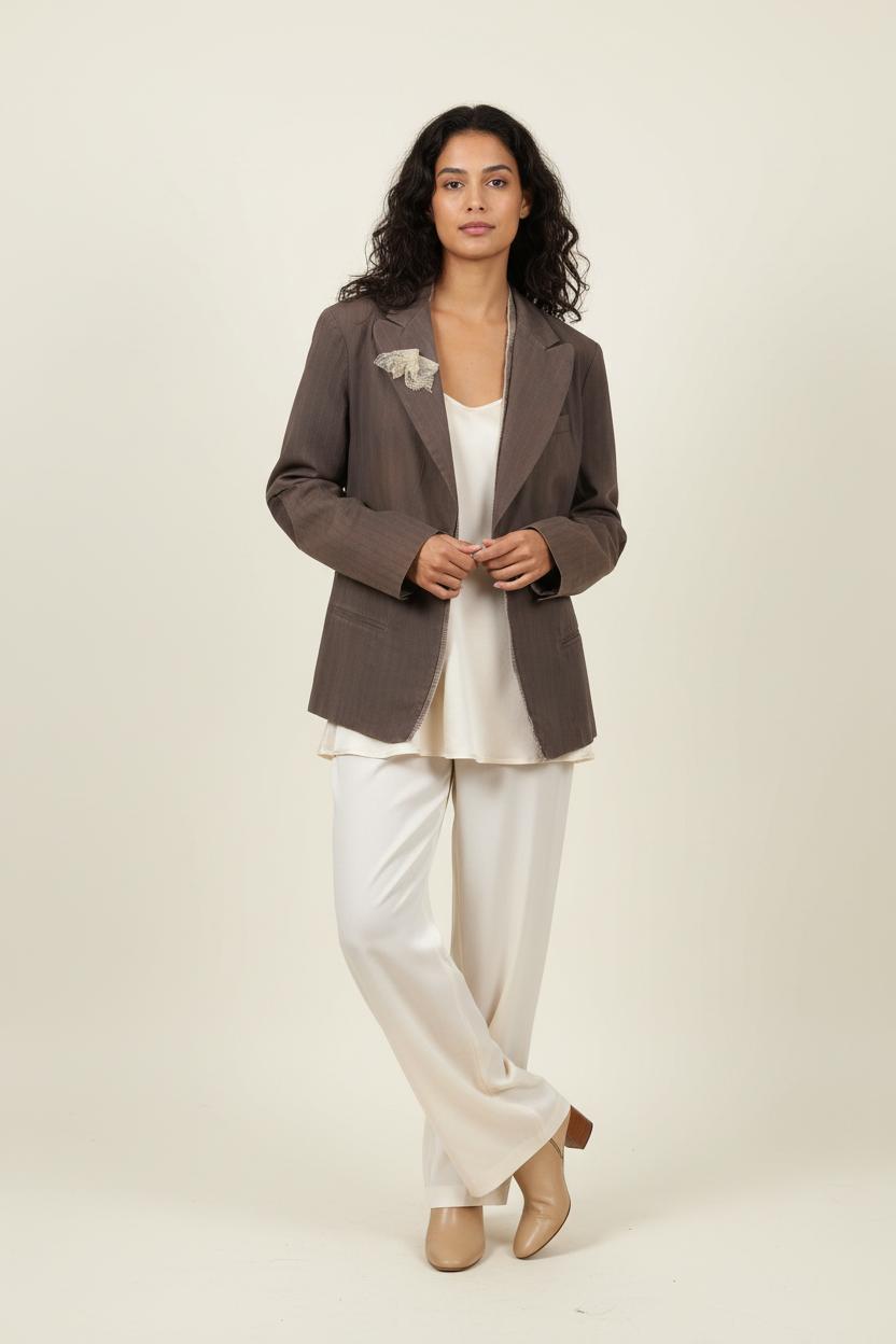 Blazer Marron - Taille M/38 de la marque One Step | PARAD84945 - Vendu par Paradigme - Image 1