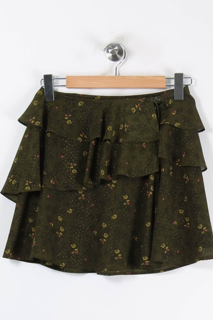 Jupe Volantée Vert à Fleurs - Taille XS/34 de la marque Karl Marc John | PARAD84948 - Vendu par Paradigme - Image 2
