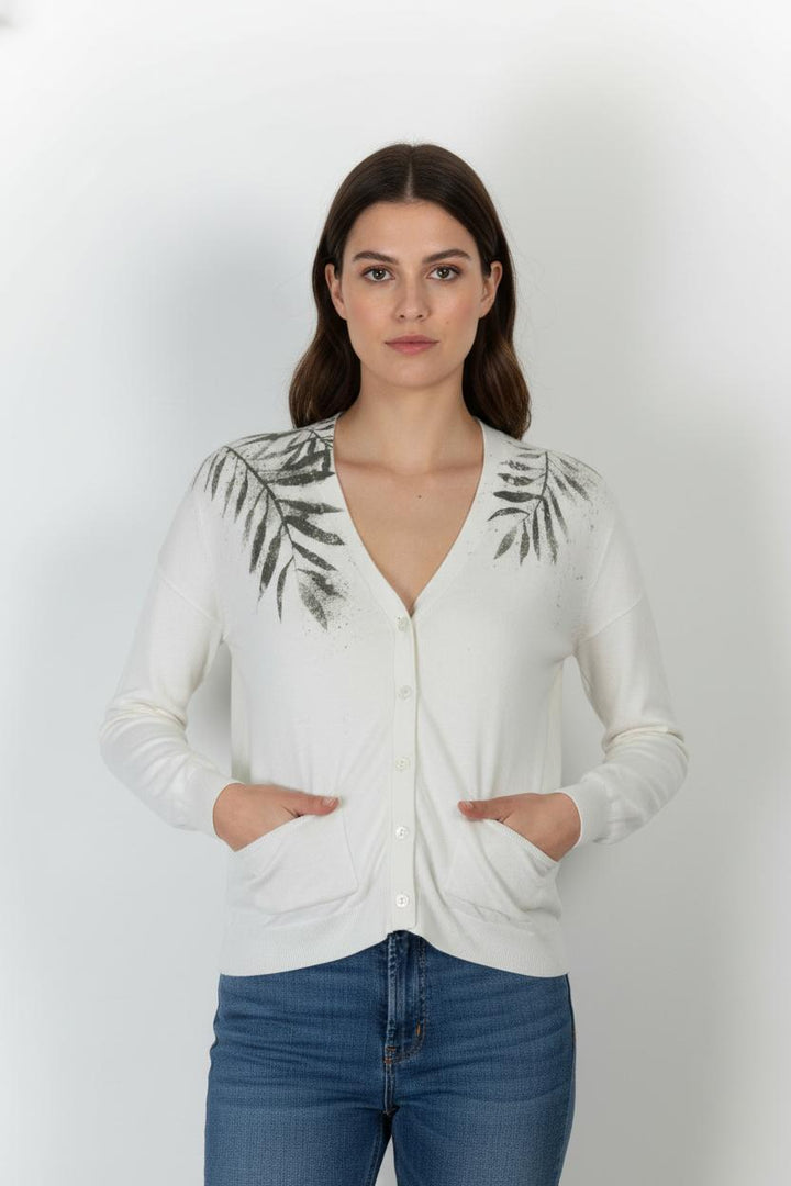 Cardigan Blanc et Noir - Taille S/36 de la marque Bérénice | PARAD84958 - Vendu par Paradigme - Image 1