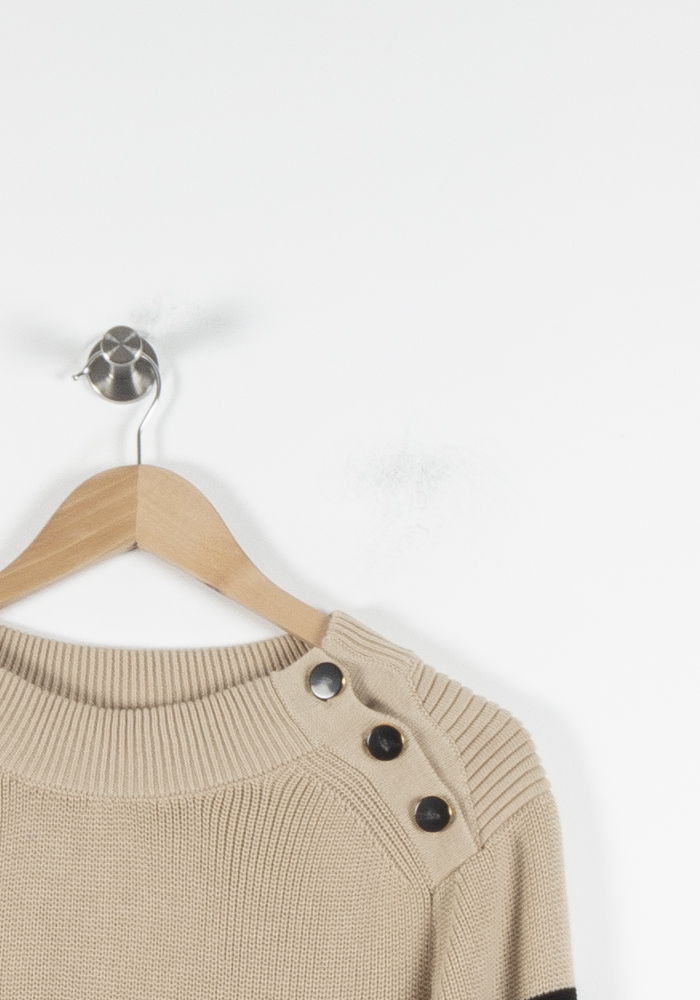Robe Pull Beige et Noire - Taille S/36 de la marque Orta | PARAD84963 - Vendu par Paradigme - Image 3