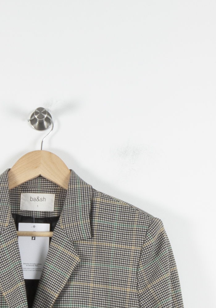 Blazer Gris à Carreaux - Taille S/36 de la marque ba&sh | PARAD84967 - Vendu par Paradigme - Image 3