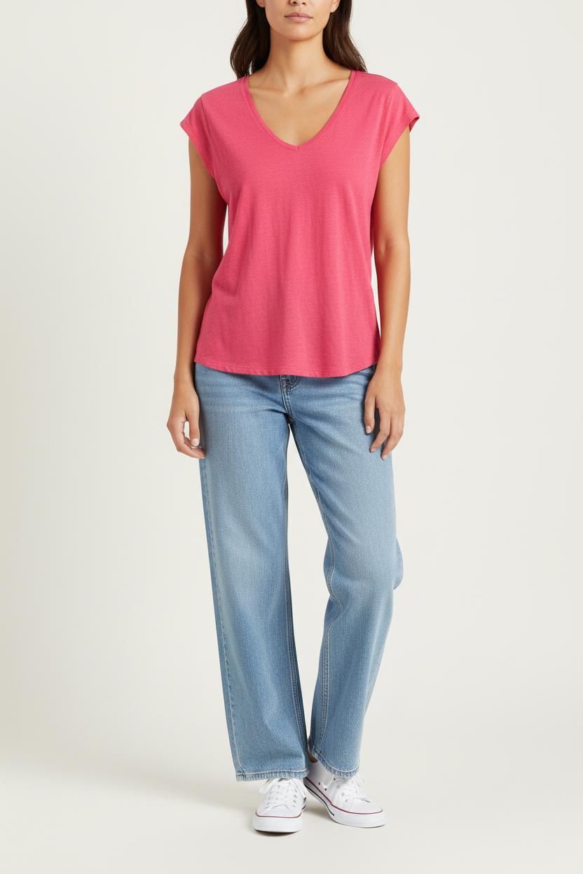 Tee-shirt Rose - Taille S/36 de la marque La Fée Maraboutée | PARAD84975 - Vendu par Paradigme - Image 1