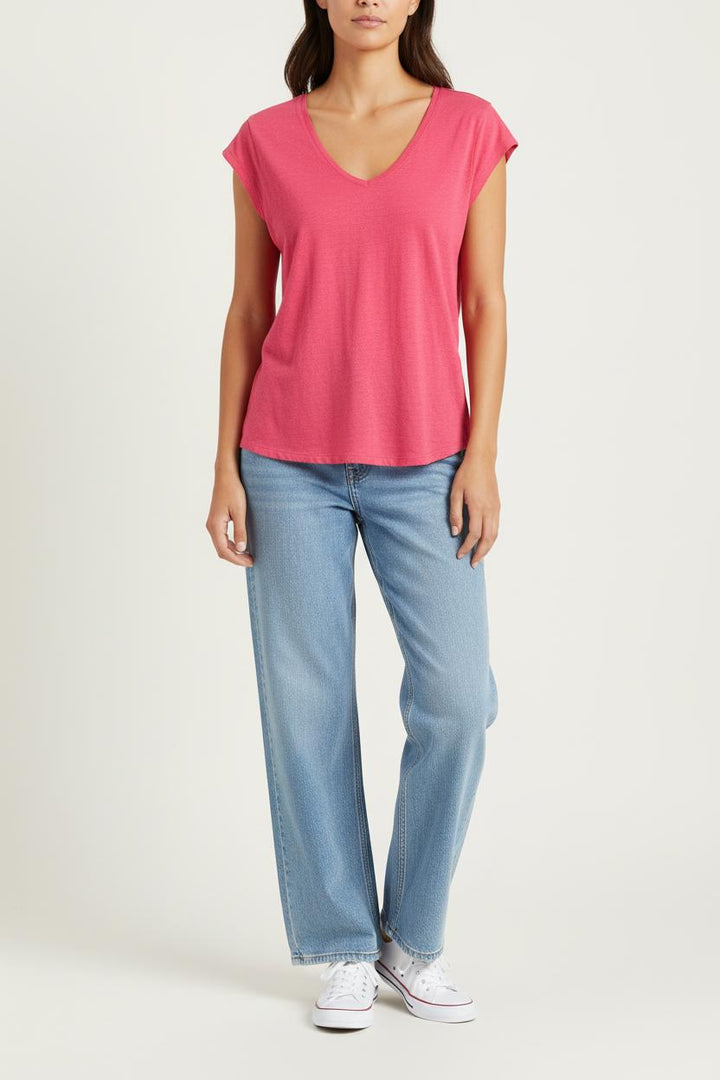 Tee-shirt Rose - Taille S/36 de la marque La Fée Maraboutée | PARAD84975 - Vendu par Paradigme - Image 1