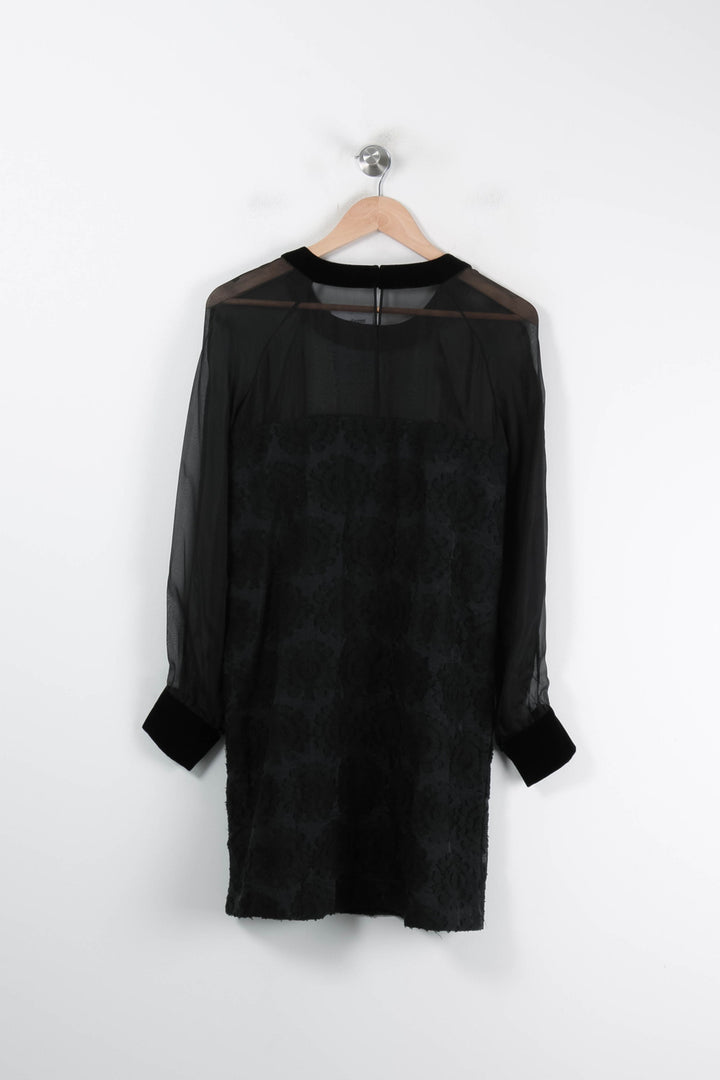 Robe Droite Noire - Taille L/40 de la marque Maje | PARAD84983 - Vendu par Paradigme - Image 4