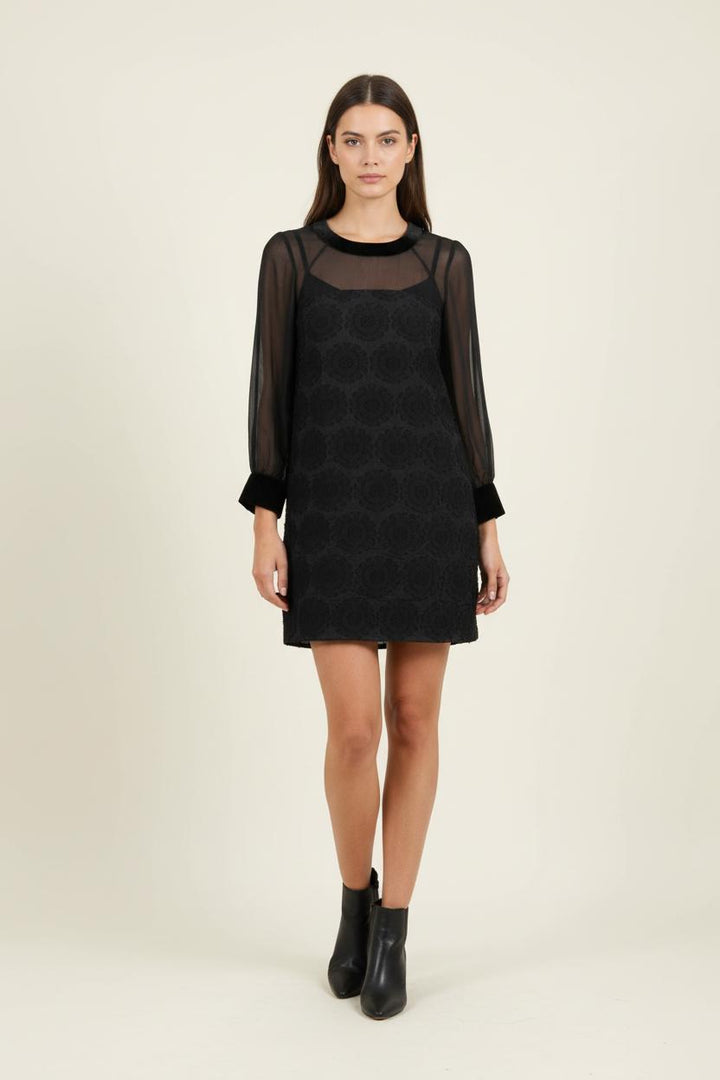 Robe Droite Noire - Taille L/40 de la marque Maje | PARAD84983 - Vendu par Paradigme - Image 1