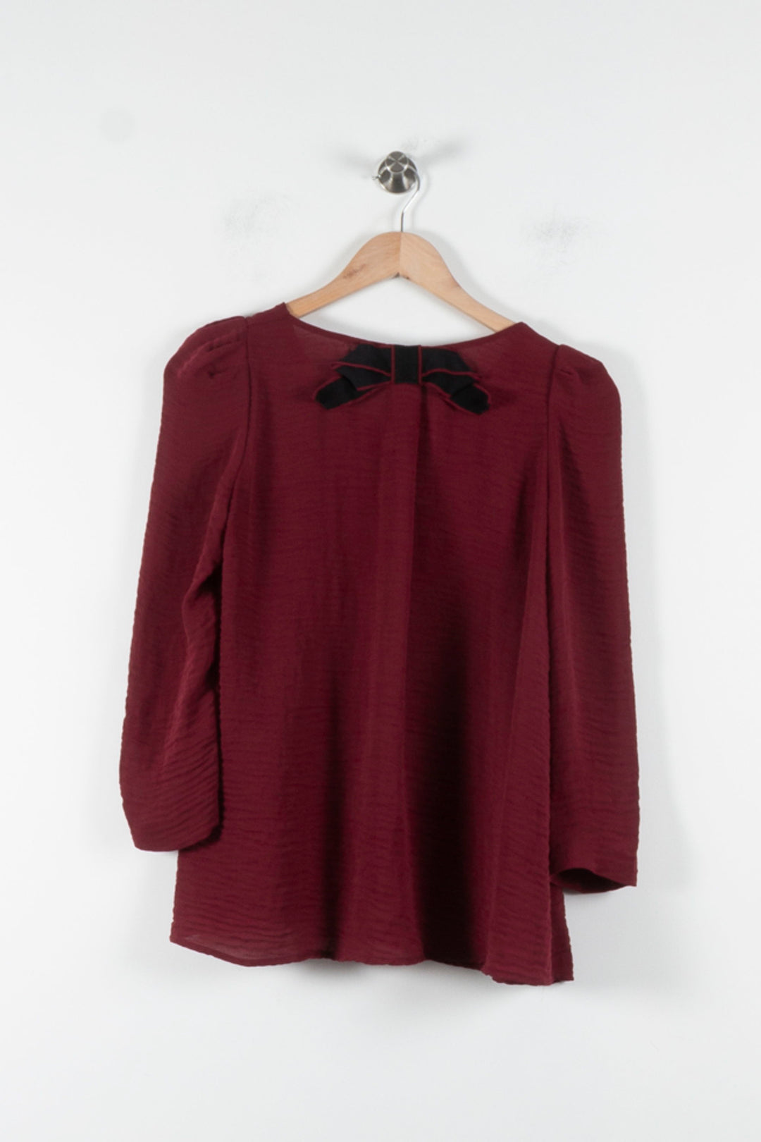 Blouse Bordeaux - Taille S/36 de la marque Claudie Pierlot | PARAD84984 - Vendu par Paradigme - Image 4