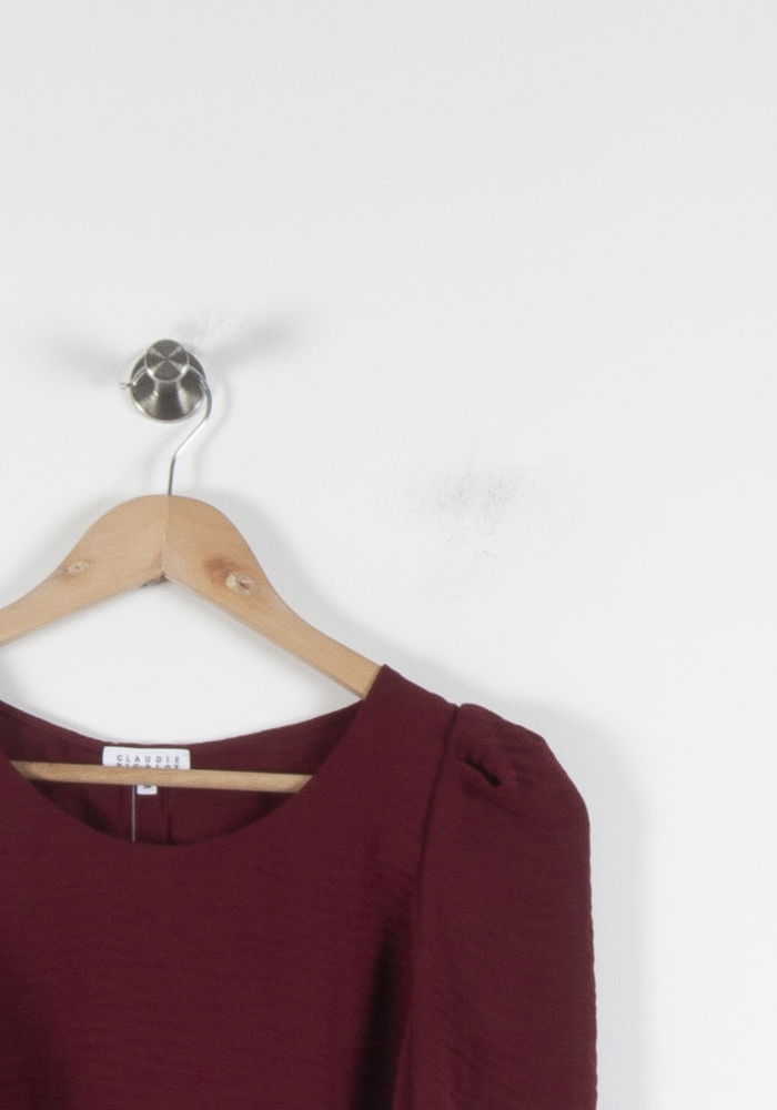 Blouse Bordeaux - Taille S/36 de la marque Claudie Pierlot | PARAD84984 - Vendu par Paradigme - Image 3