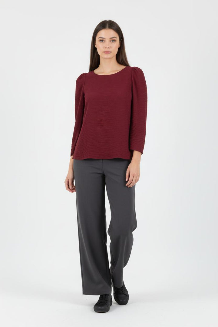 Blouse Bordeaux - Taille S/36 de la marque Claudie Pierlot | PARAD84984 - Vendu par Paradigme - Image 1