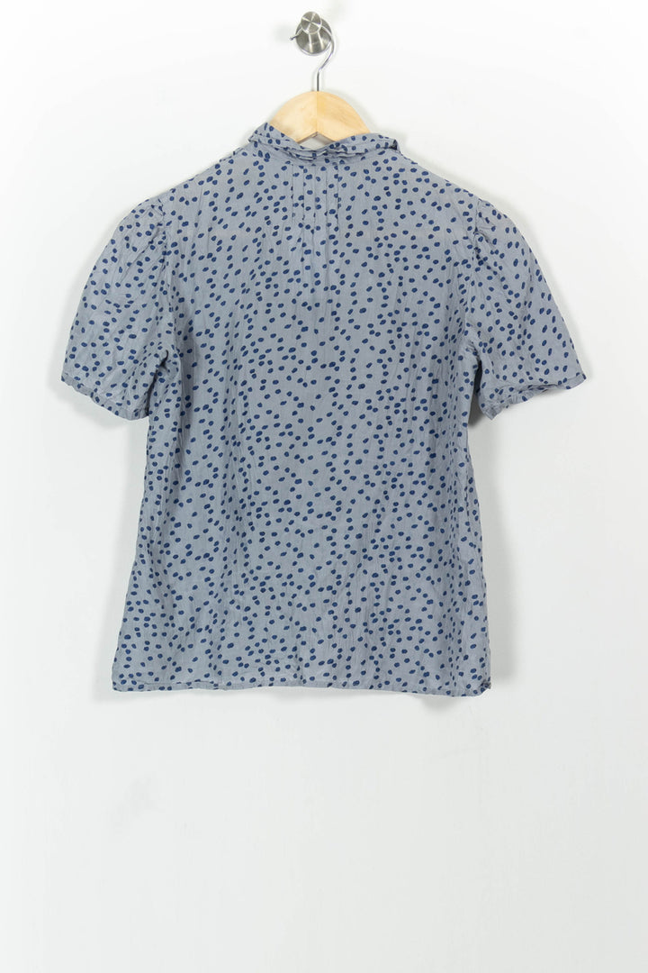 Blouse Bleue à Pois Bleus - Taille M/38 de la marque Gerard Darel | PARAD84985 - Vendu par Paradigme - Image 4