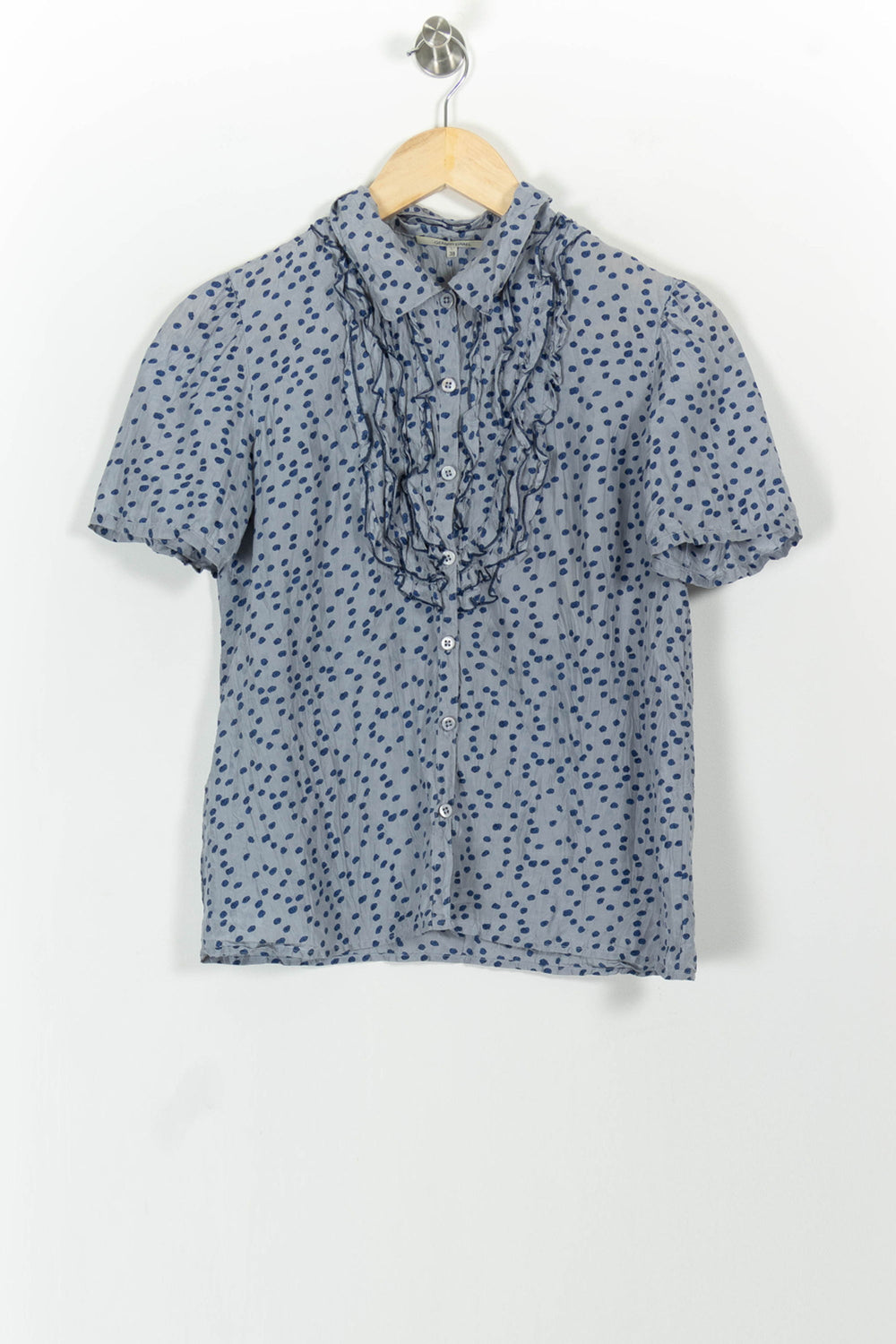 Blouse Bleue à Pois Bleus - Taille M/38 de la marque Gerard Darel | PARAD84985 - Vendu par Paradigme - Image 2