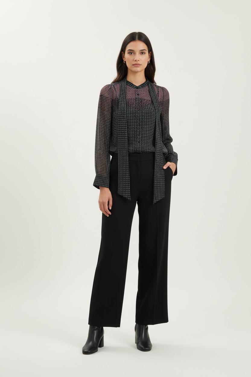 Blouse Noire et Bordeaux - Taille S/36 de la marque Gerard Darel | PARAD84986 - Vendu par Paradigme - Image 1
