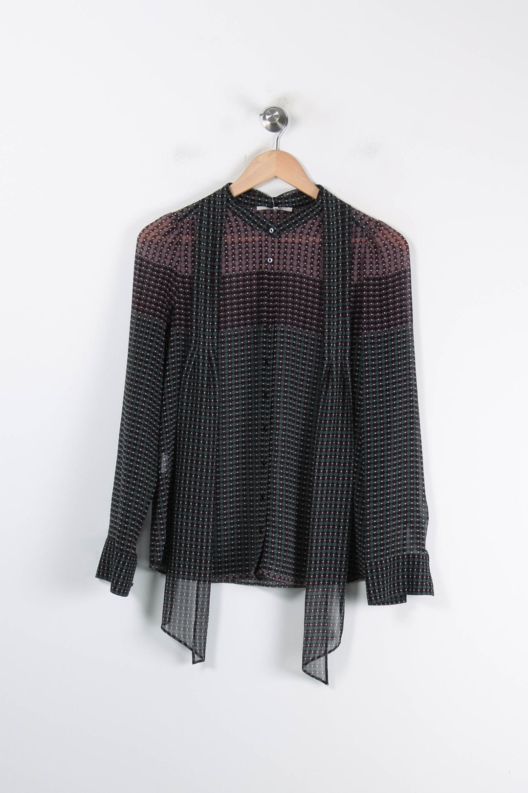 Blouse Noire et Bordeaux - Taille S/36 de la marque Gerard Darel | PARAD84986 - Vendu par Paradigme - Image 2