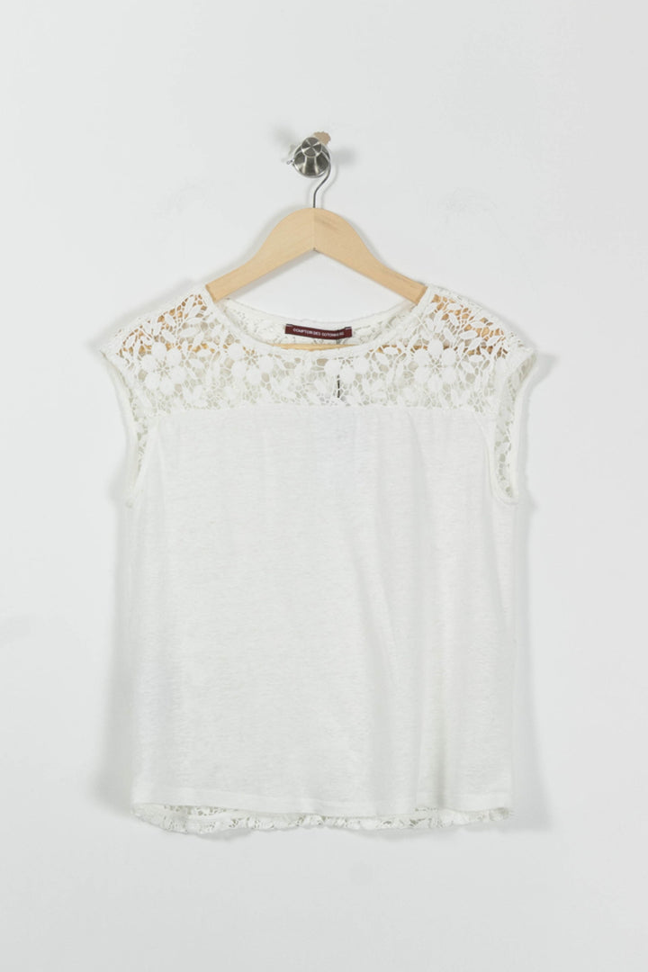Débardeur Blanc - Taille M/38 de la marque Comptoir des Cotonniers | PARAD84988 - Vendu par Paradigme - Image 2