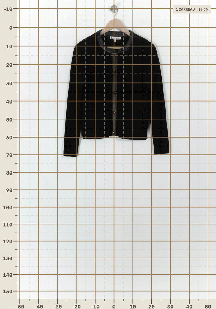 Cardigan Noir - Taille M/38 de la marque Sandro | PARAD85001 - Vendu par Paradigme - Image 4