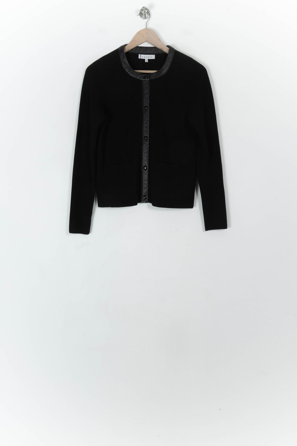 Cardigan Noir - Taille M/38 de la marque Sandro | PARAD85001 - Vendu par Paradigme - Image 2