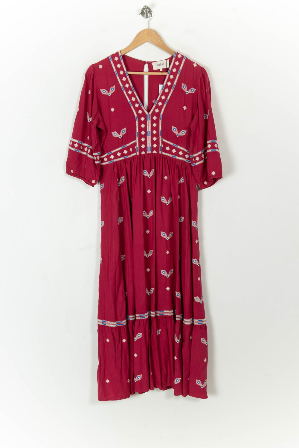 Robe Longue Rose - Taille M/38 de la marque ba&sh | PARAD85003 - Vendu par Paradigme - Image 2
