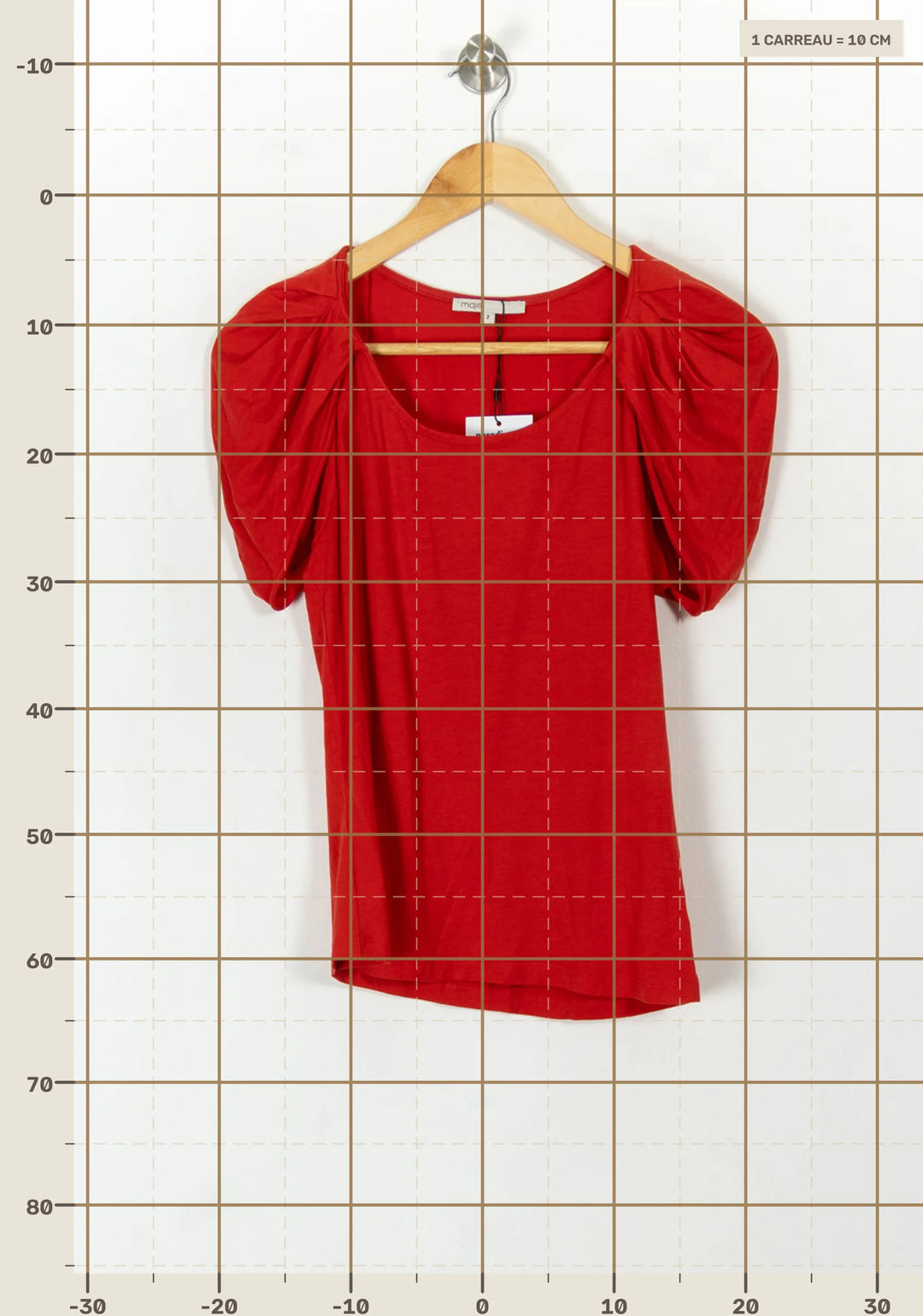 Tee-shirt Rouge - Taille M/38 de la marque Maje | PARAD85004 - Vendu par Paradigme - Image 4