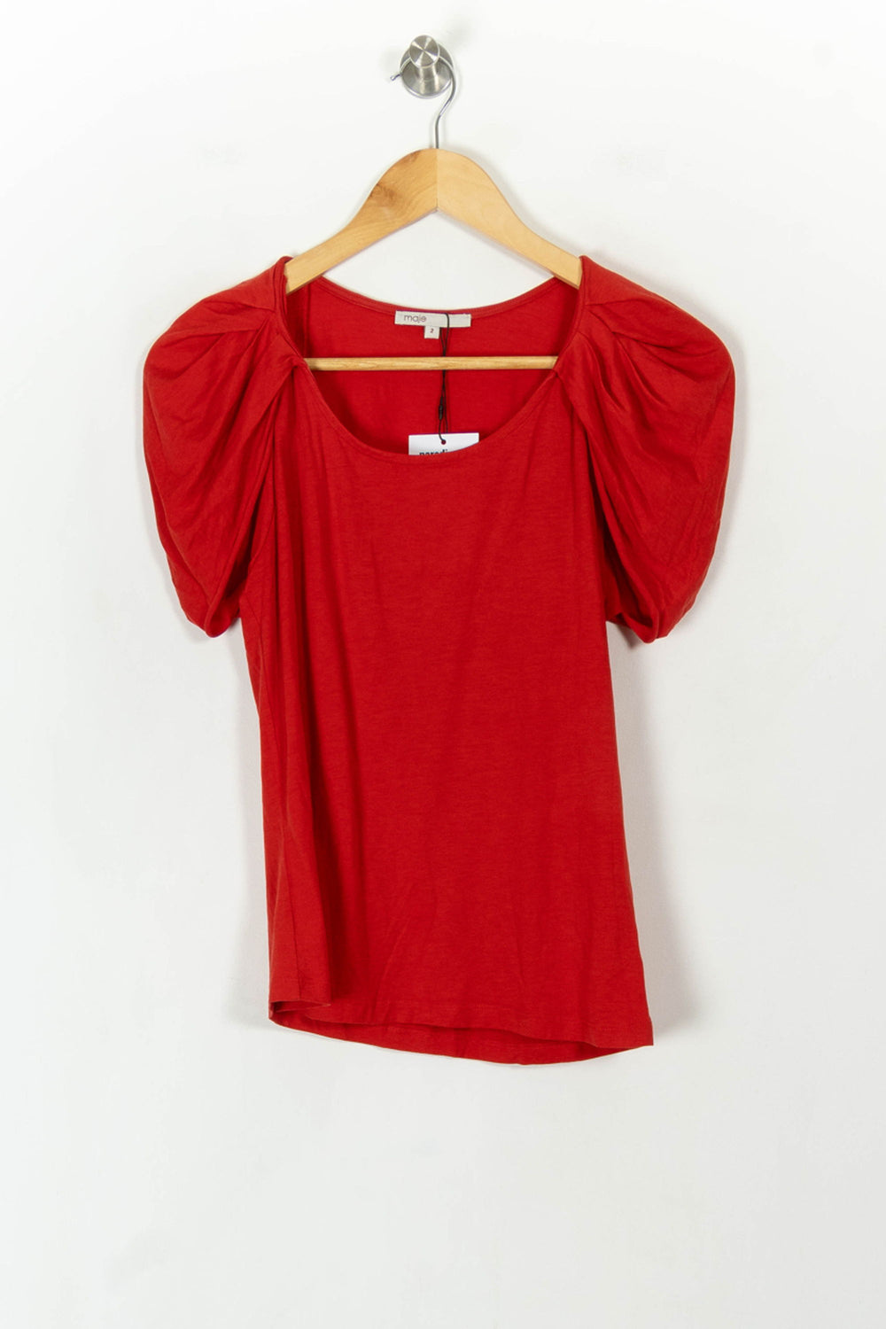 Tee-shirt Rouge - Taille M/38 de la marque Maje | PARAD85004 - Vendu par Paradigme - Image 2