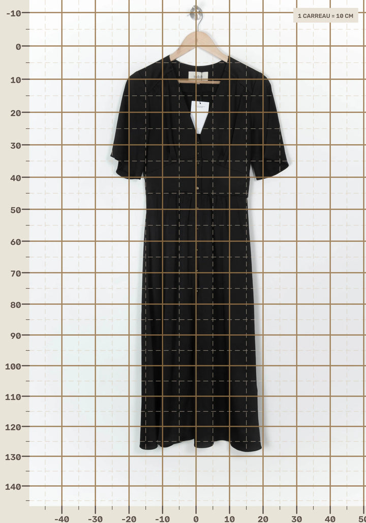 Robe Longue Noire - Taille S/36 de la marque ba&amp;sh | PARAD85007 - Vendu par Paradigme - Image 4