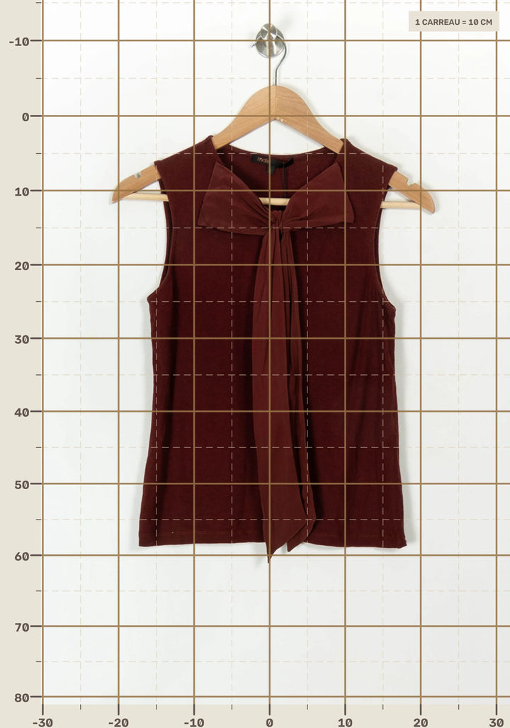 Top Bordeaux - Taille M/38 de la marque Maje | PARAD85012 - Vendu par Paradigme - Image 4