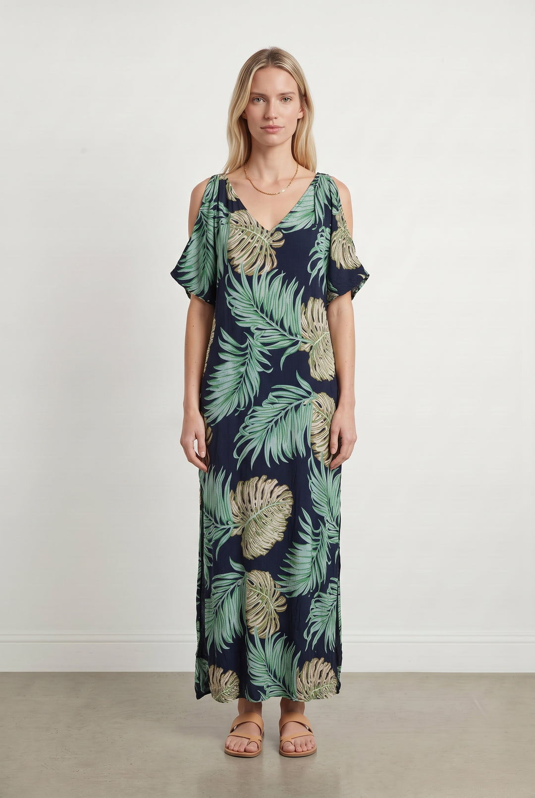 Robe Longue Bleu Marine et Vert - Taille T.U. de la marque American Vintage | PARAD85014 - Vendu par Paradigme - Image 1