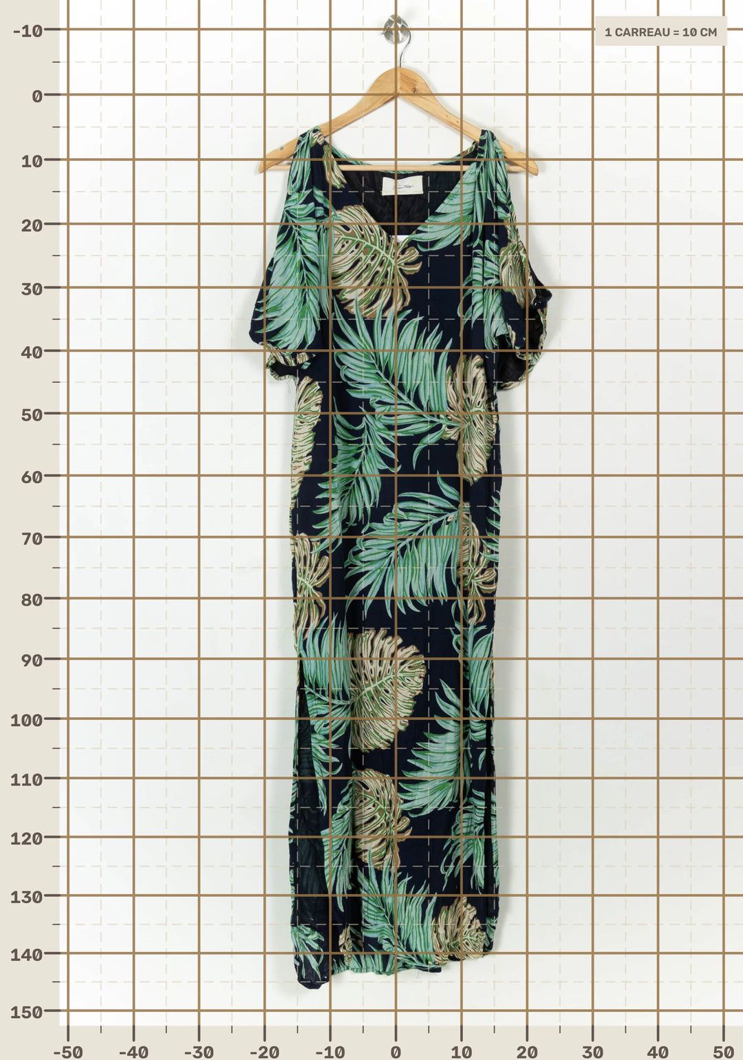 Robe Longue Bleu Marine et Vert - Taille T.U. de la marque American Vintage | PARAD85014 - Vendu par Paradigme - Image 4