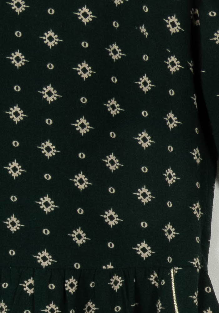 Robe Imprimée Verte et Blanche - Taille M/38 de la marque Diega | PARAD85016 - Vendu par Paradigme - Image 3