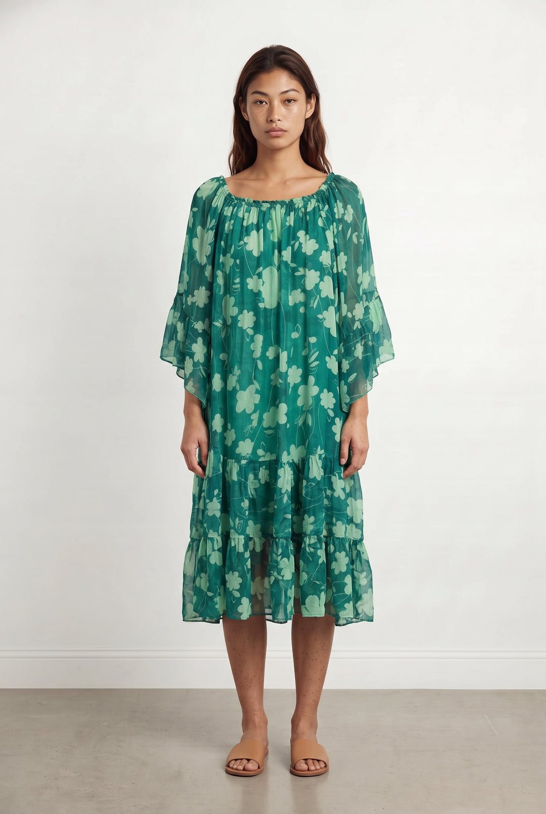 Robe Fleurie Verte - Taille T.U. de la marque Tara Jarmon | PARAD85017 - Vendu par Paradigme - Image 1