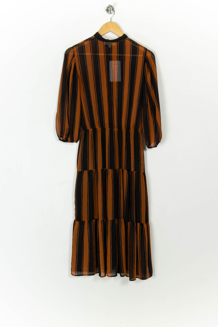 Robe Longue Marron et Noire - Taille S/36 de la marque Stella Forest | PARAD85018 - Vendu par Paradigme - Image 5