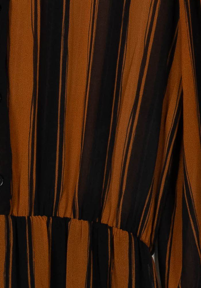 Robe Longue Marron et Noire - Taille S/36 de la marque Stella Forest | PARAD85018 - Vendu par Paradigme - Image 3