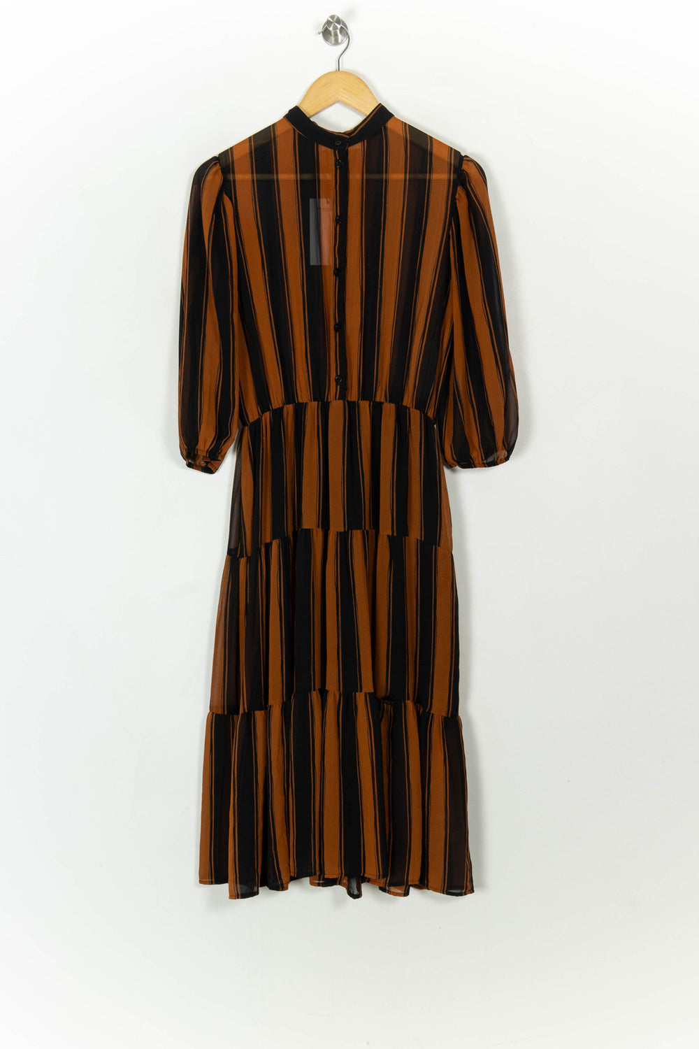 Robe Longue Marron et Noire - Taille S/36 de la marque Stella Forest | PARAD85018 - Vendu par Paradigme - Image 2