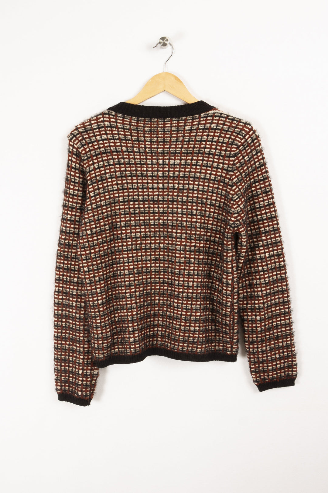 Multicolored black and brown cardigan - S/36