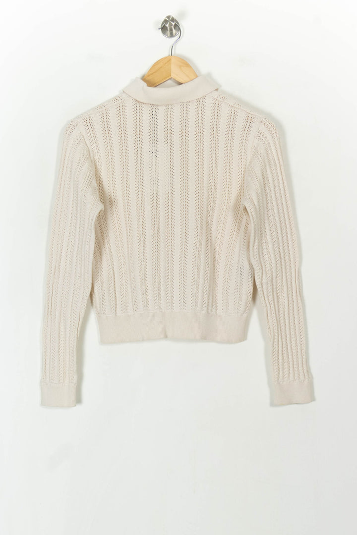 Polo Maille Blanc - Taille XS/34 de la marque Comptoir des Cotonniers | PARAD85026 - Vendu par Paradigme - Image 5